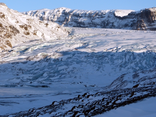 Die Gletscherzunge des Sólheimajökull
